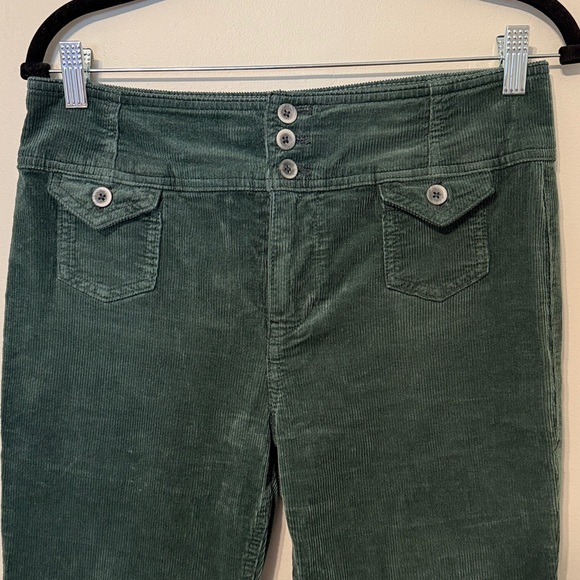 Pilcro & The Letterpress Corduroy Green High-Rise Trouser Bootcut size 29 - Picture 2 of 6